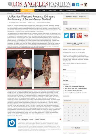 LA Fashion Weekend Presents 100 years Anniversary of Sunset Gower Studios