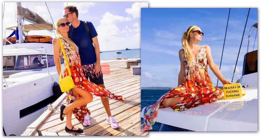 Kyle Shahida Dresses As Seen on Paris Hilton in Peocock TV Series Paris In Love  #parisinlove