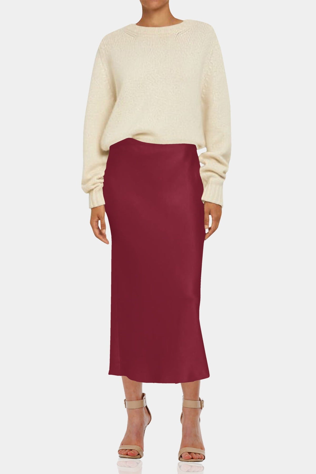 What to Wear to a Christmas Party: The Satin Midi Skirt Outfit Guide