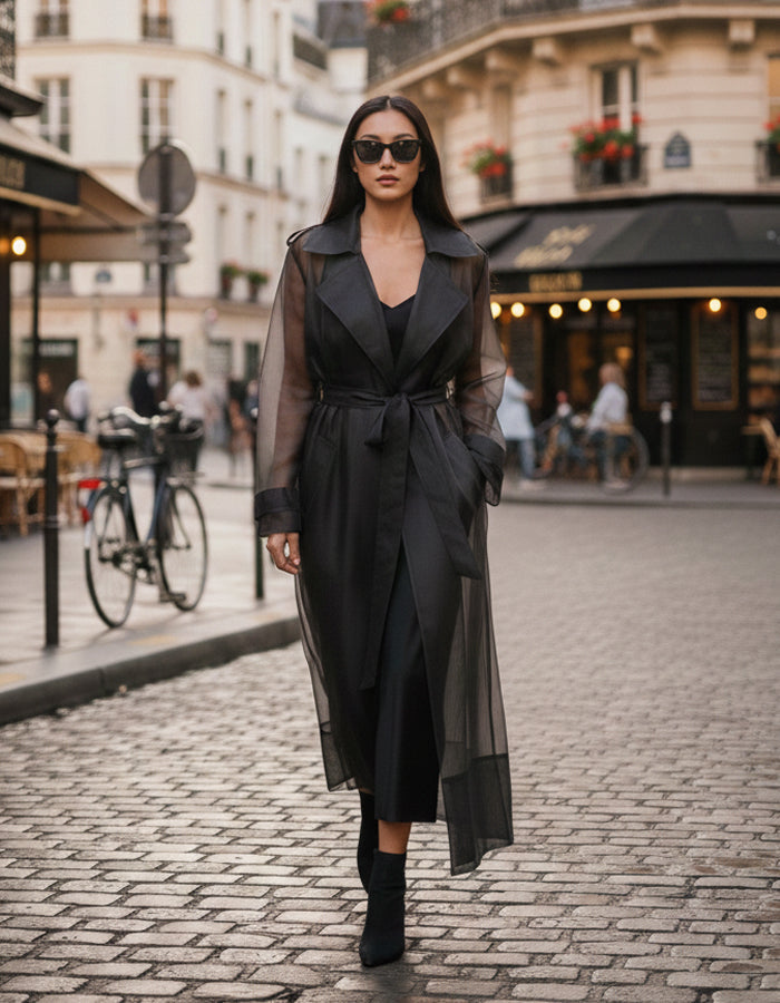 Light as Air: Styling the Sheer Trench Coat This Autumn
