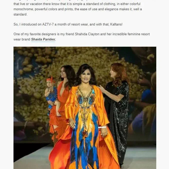 The History of the Kaftan told by Oscar De La Salas | Shahida Parides
