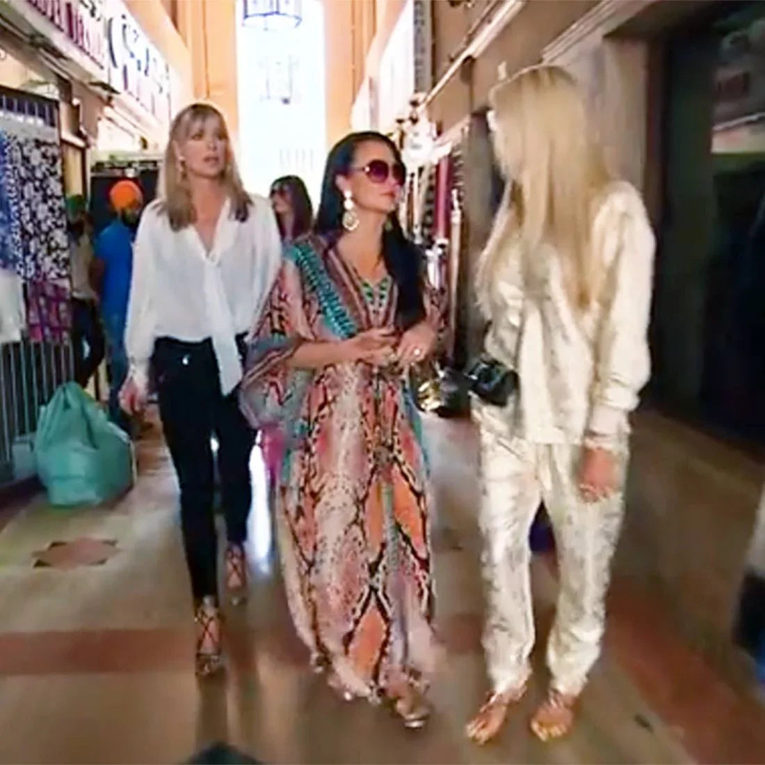 Real Housewives Kyle Richards in a Shahida Parides Kaftan on Last Night's Episode