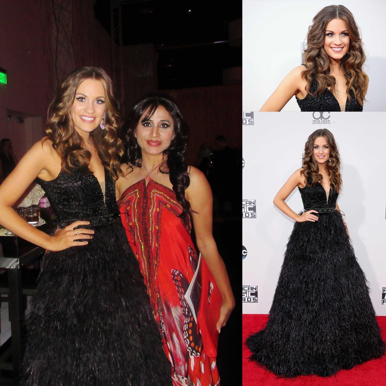 AMAs awards: Shahida Parides at American Music Awards with Miss America 2016 Betty Cantrell