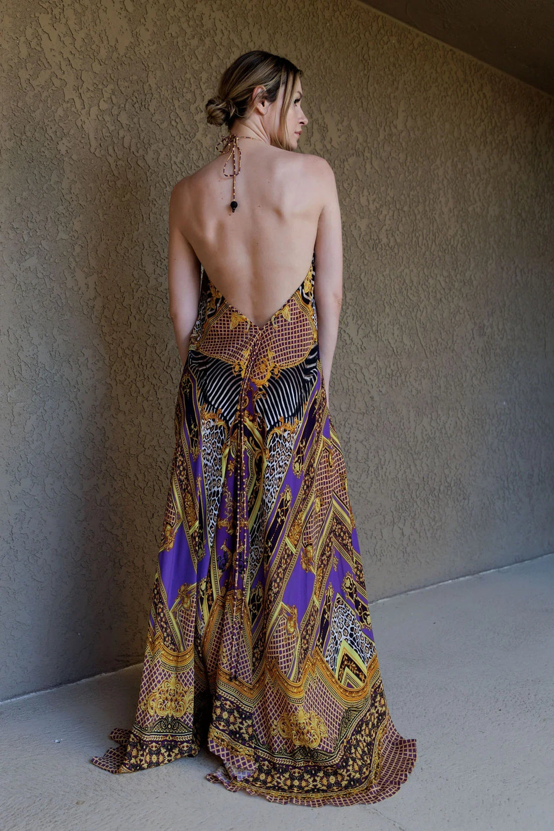 purple and gold maxi dress Shahida Parides - Elegant Long Evening Dresses