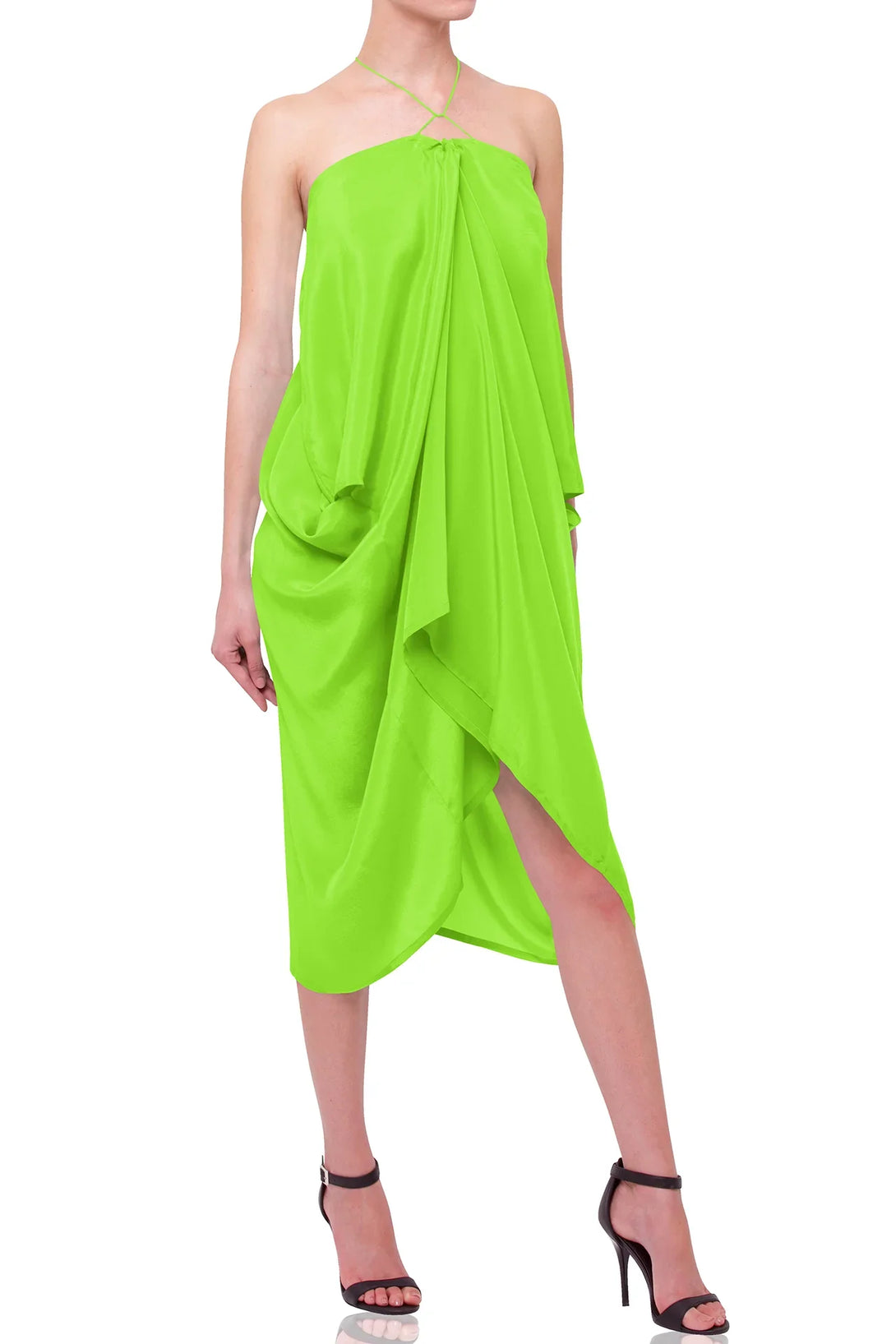 Sharp Green Off-Shoulder Kaftan Dress Short Kaftan Midi with Deep V-Neck | Handmade Caftan & Tunics | Shop All Sale Womens Clothing XL (14 US - 16 Sharp Green Off-Shoulder Kaftan Dress Short Kaftan Midi with Deep V-Neck | Handmade Caftan & Tunics | Shop All Sale Womens Clothing XL (14 US - 16