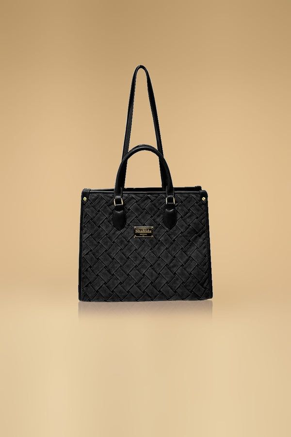 Black Elegant Designer Tote Bag