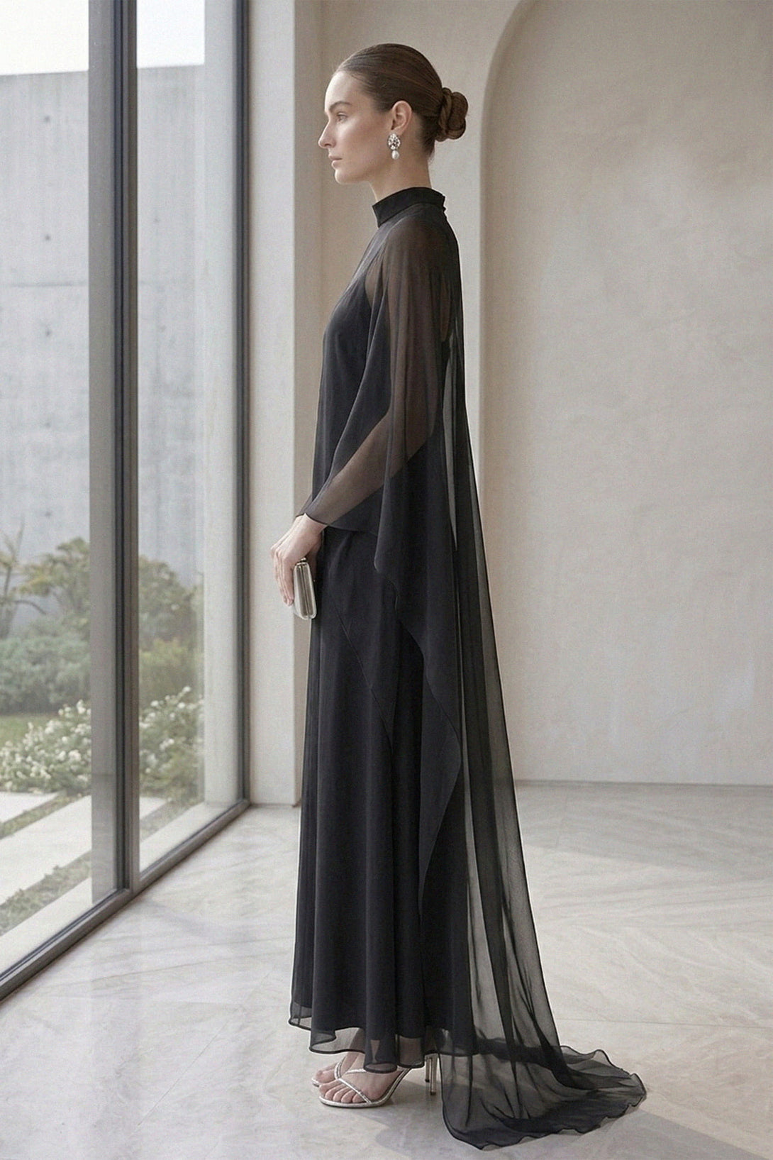 chinese dress ladies Long Cape