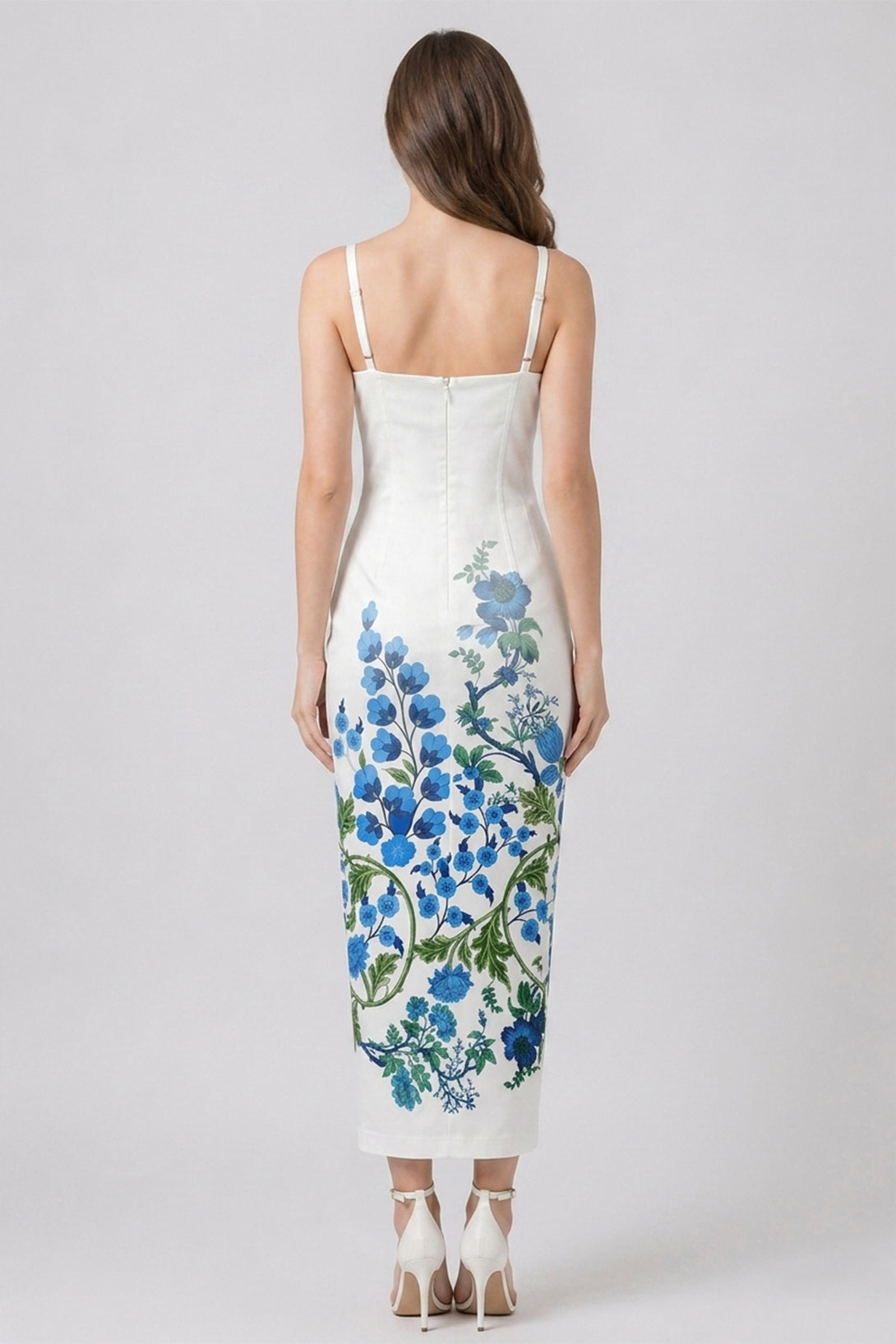 White Corset Bodycon Midi Dress for Bridal & Cocktail Events Shahida Parides White Corset Bodycon Midi Dress for Bridal & Cocktail Events Shahida Parides