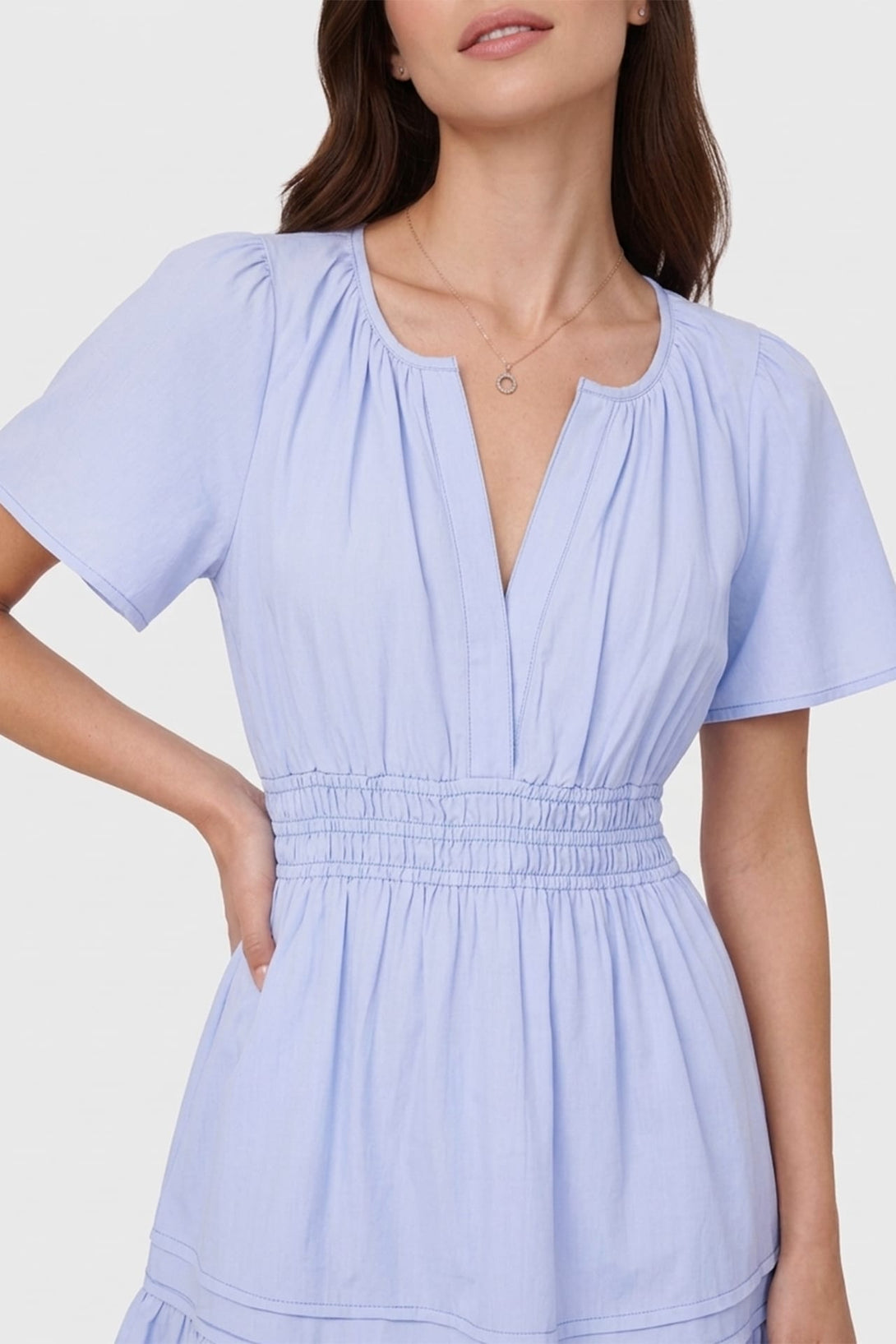 red black white dress DST Dress| Fashionably Greek Block Color Y23867 Square Neck Corset Ruched Color:Desert Stripe