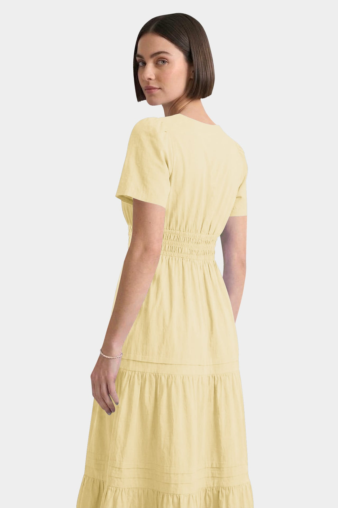 Champagne Cotton Poplin Maxi Dress