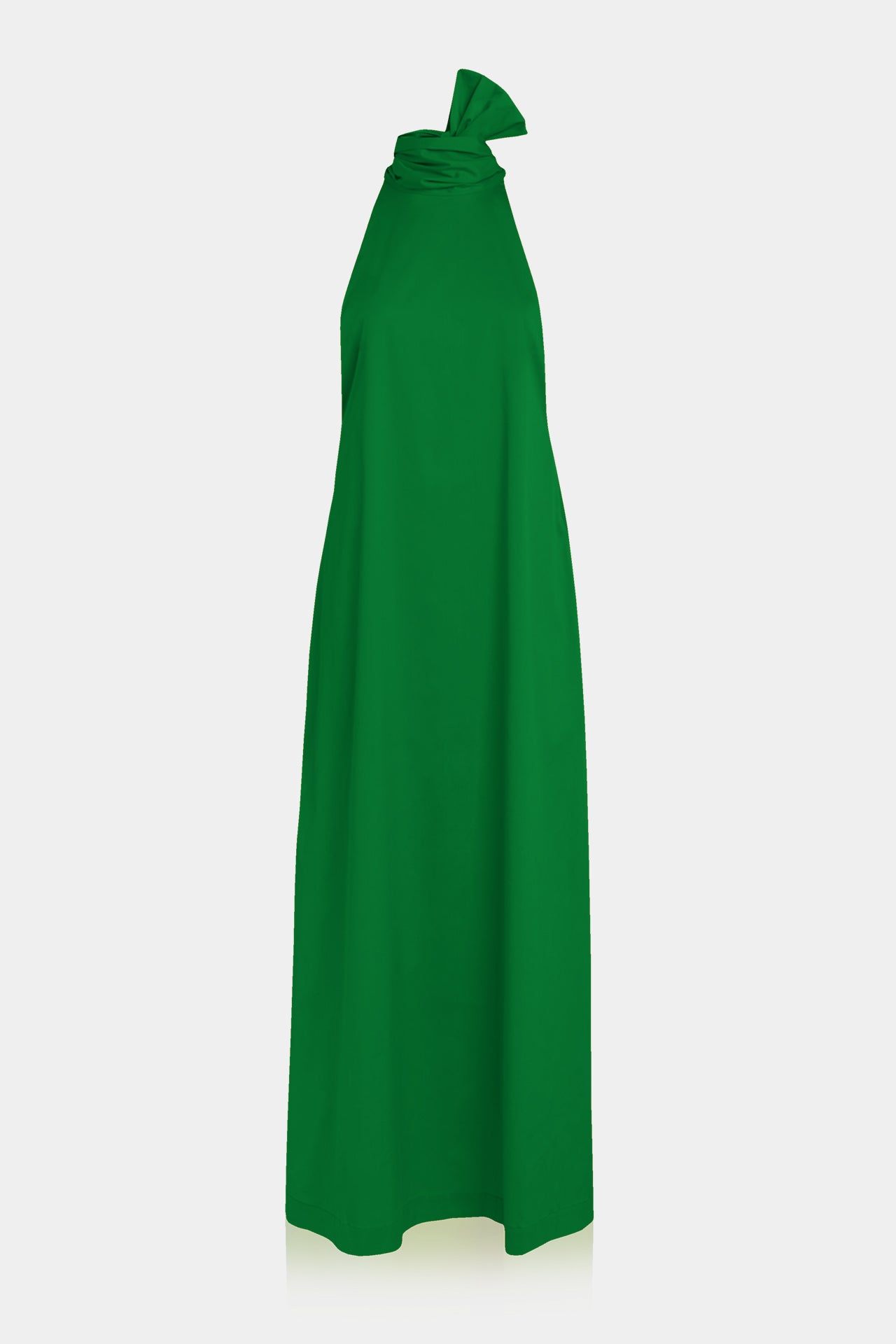Classic Green High-Neck Maxi Dress