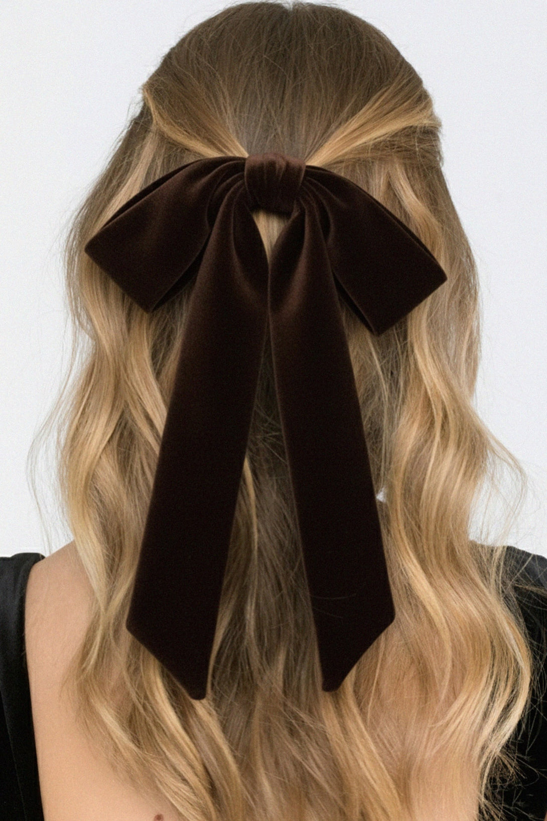 Velvet bow tie hair clip for party outfits, Soft velvet bow hairpin for girls and women, shahida uae
