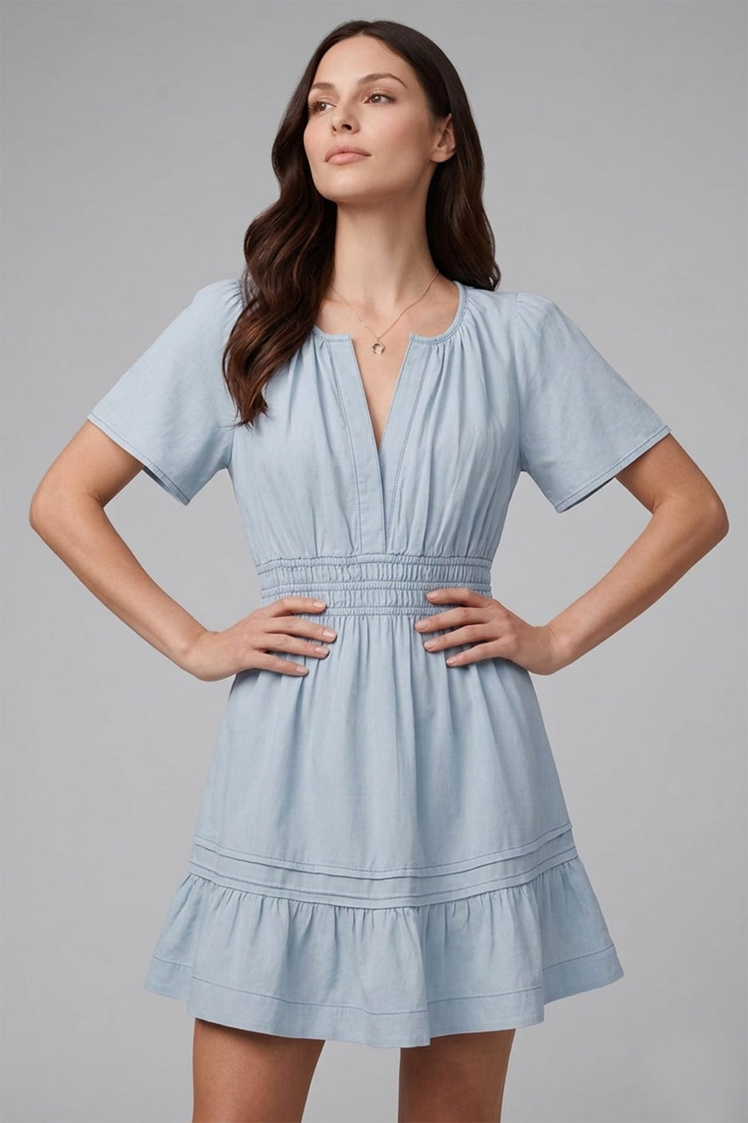dusty blue short dress Azazie Dusty blue Corset Mermaid Short Homecoming Dresses Beading Lace Up Stretch Satin V Neck