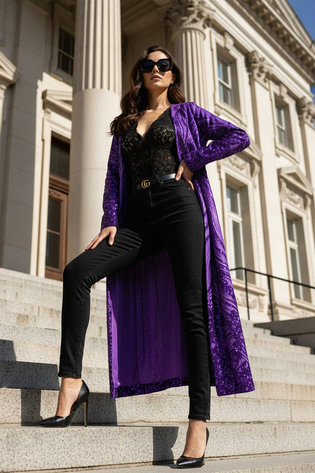 Statement sequin jacket,
Designer long coat for events,
Shahida, Couture Coat,