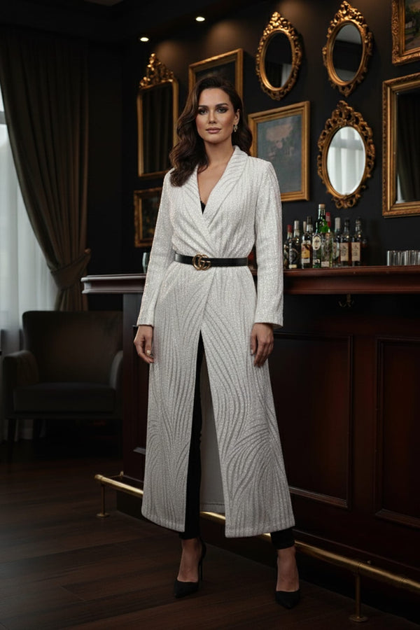 Couture Coats, Shahida, Evening coat,
Long sequin jacket,