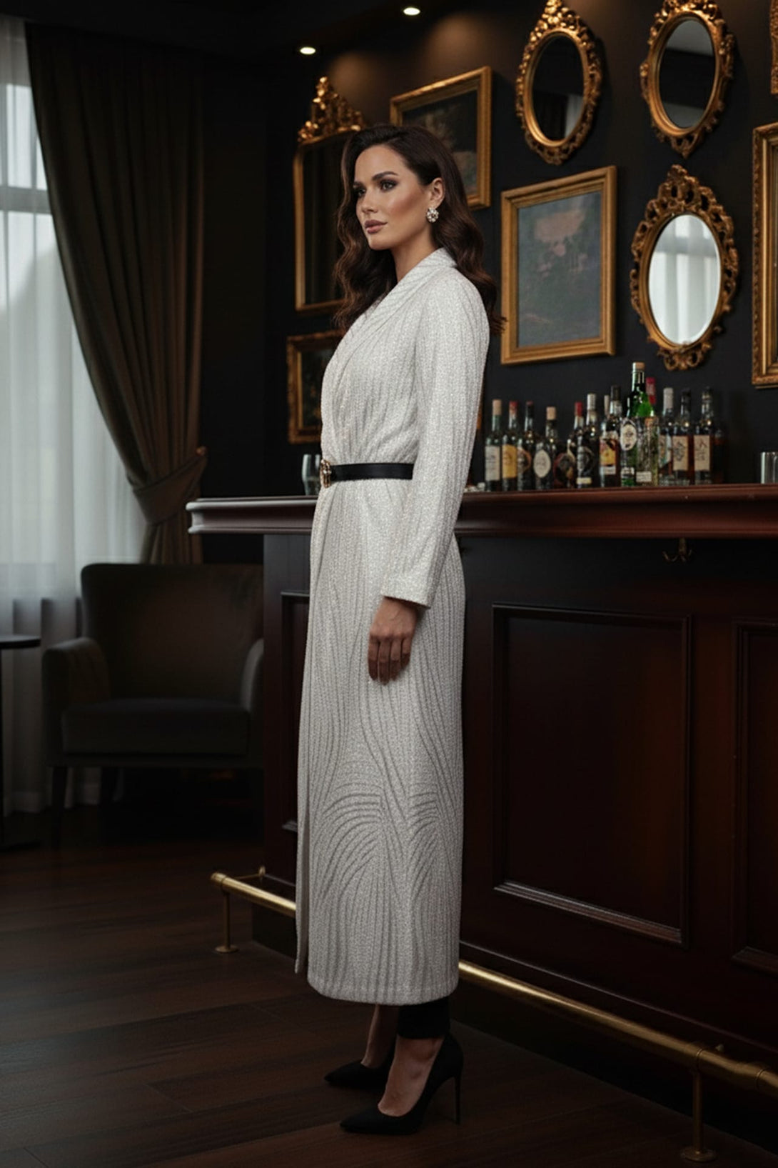 Couture Coats, Shahida,
Sequin coat for women,
Luxury sequin coat,