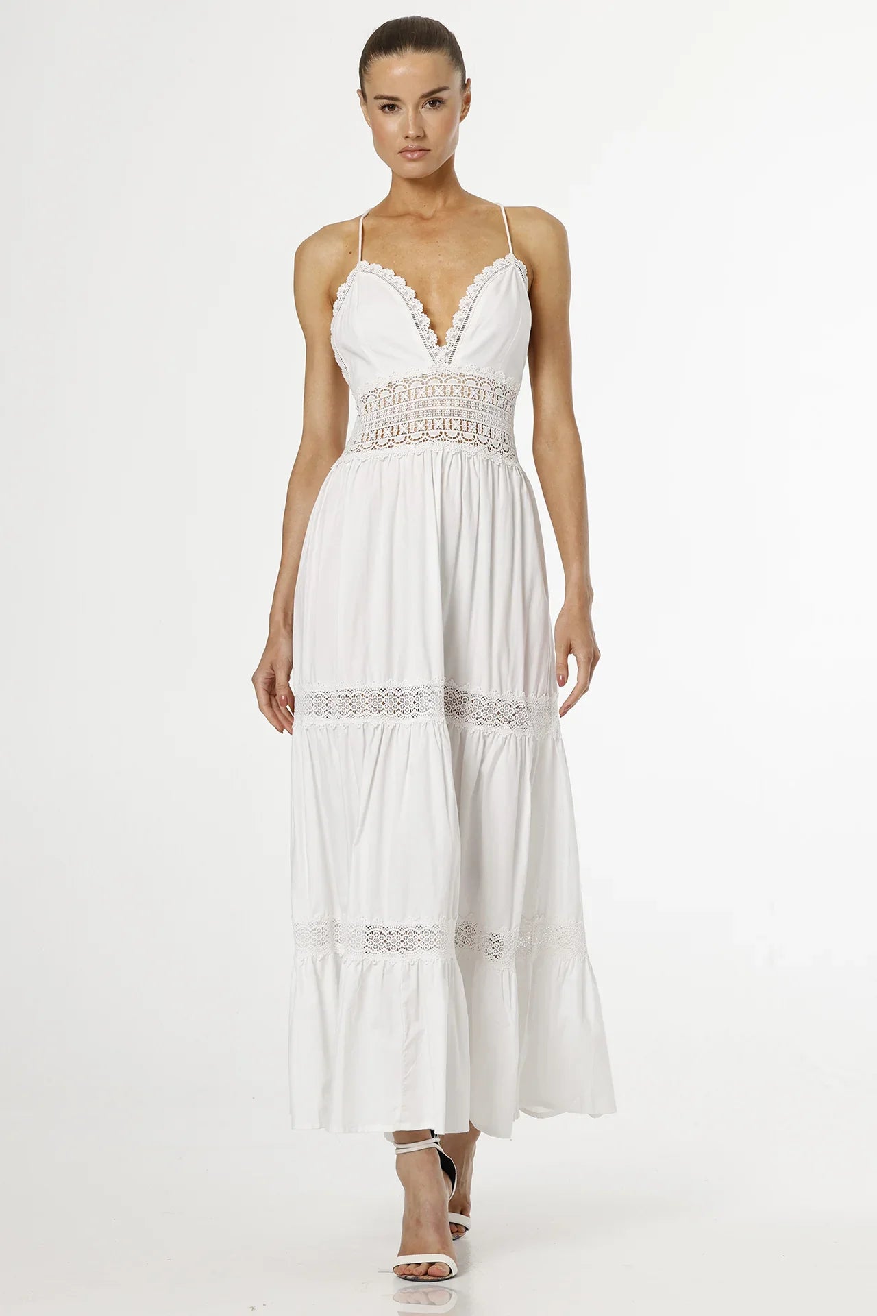 white maxi dress designer S