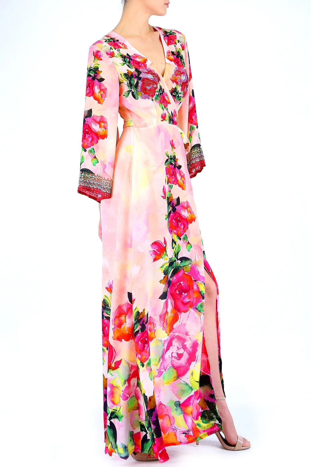 Luxury Designer Maxi Wrap Dresses Small - Medium Luxury Designer Maxi Wrap Dresses Small - Medium