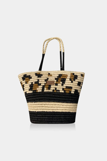 Black Woven Raffia Hanndbag