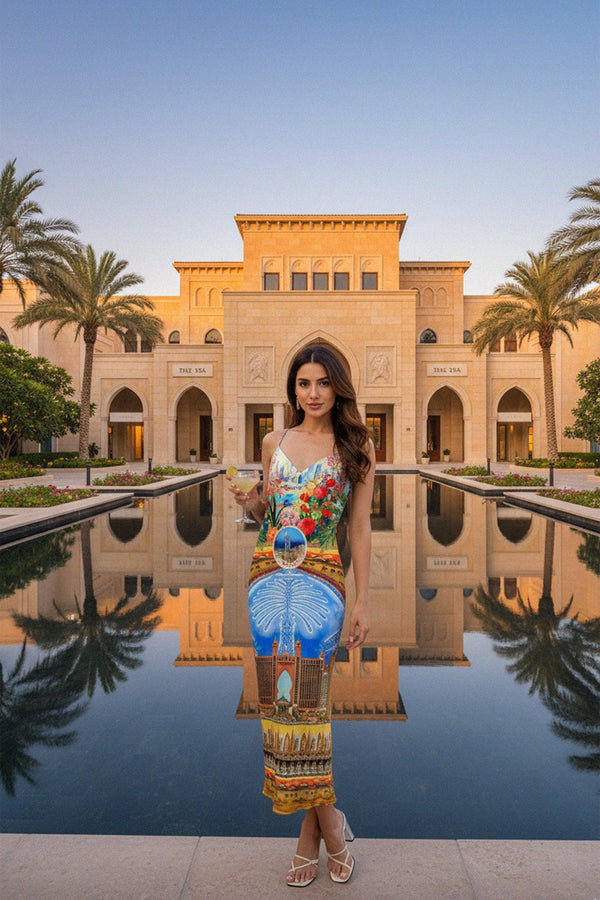 Summer Sun Midi Dress in Blue