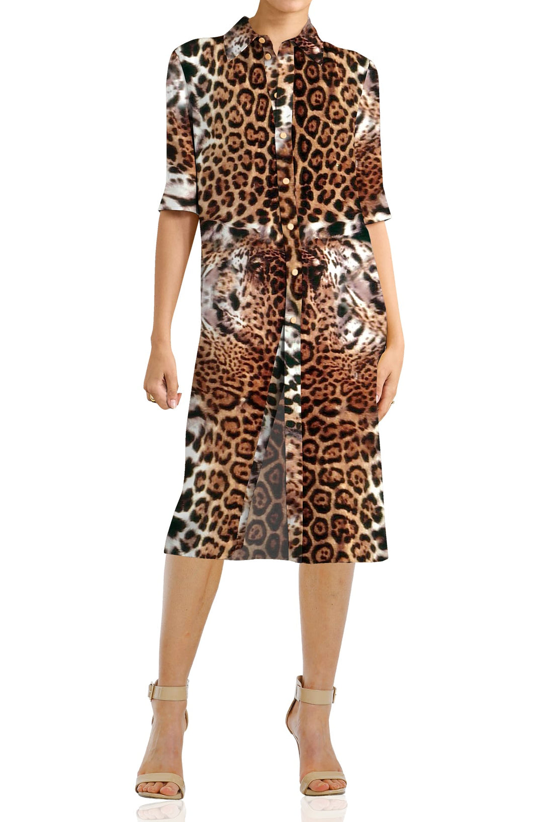animal print midi shirt dress Animal Print Midi Shirt Dress | Timeless Fashion