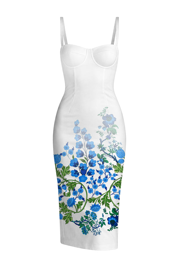 bodycon corset midi dress White for Bridal & Cocktail Events – Shahida Parides Juliet Chiffon Maxi Dress Concert Outfits Size:3X/24W-26W The Plaise Corset Long