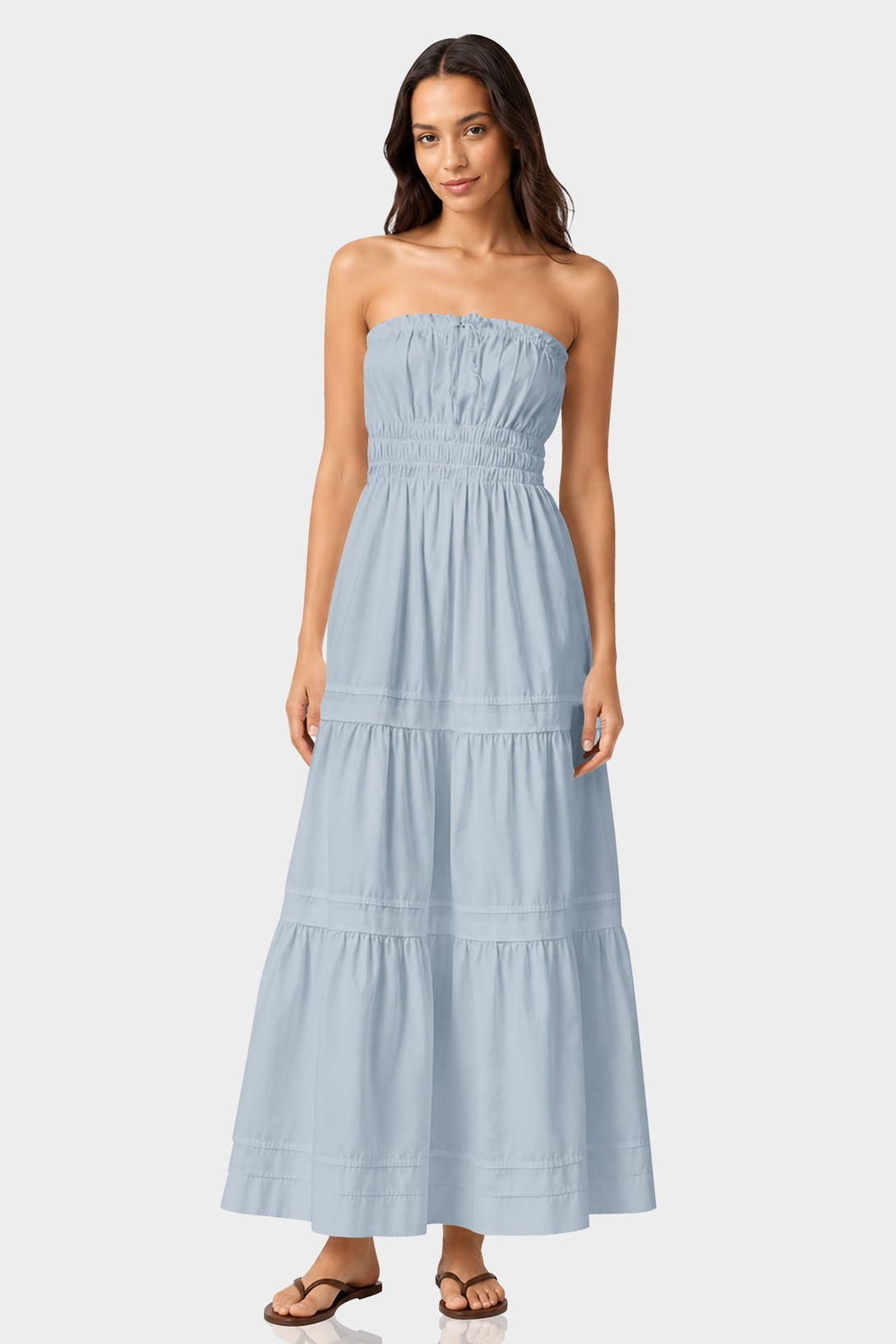 strapless flowy maxi dress Strapless Flowy Maxi Dress