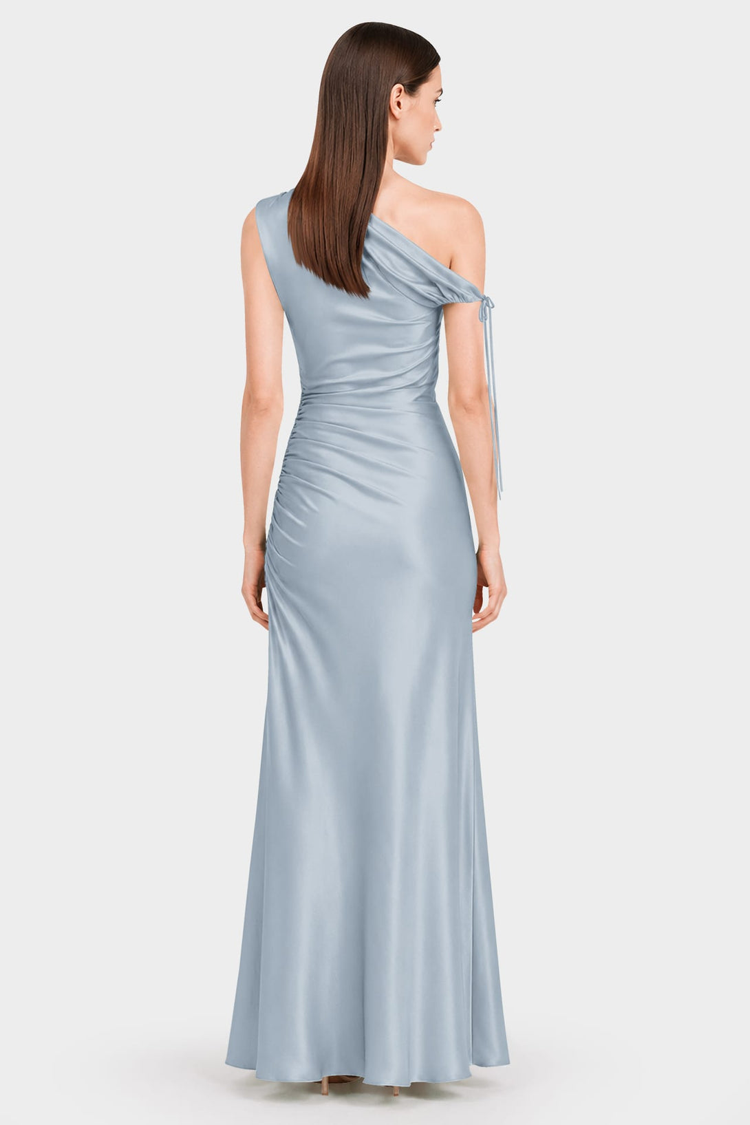 dusty blue wedding guest dress Stretch Satin Resort Evening Gown – Shahida Parides Effortlessly slip into this Neck Size:24 BLUE BANDAGE DRESS WITH #7VND8B0026DR