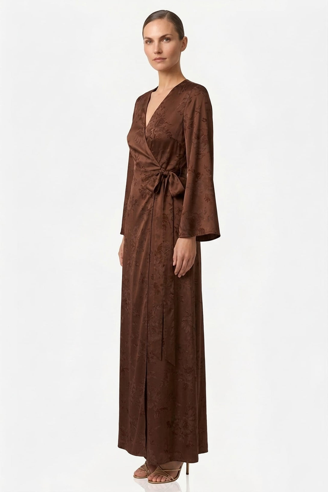 formal wrap dress for wedding Women's Chiffon Casual Lantern Sleeve V Neck Maxi Dress Ruffle High Low Guest Flowy Dress Blue : Clothing, Shoes & Jewelry Please note that a slight color difference should be acceptable due to the light and screen. Standard / S Chocolate Floral