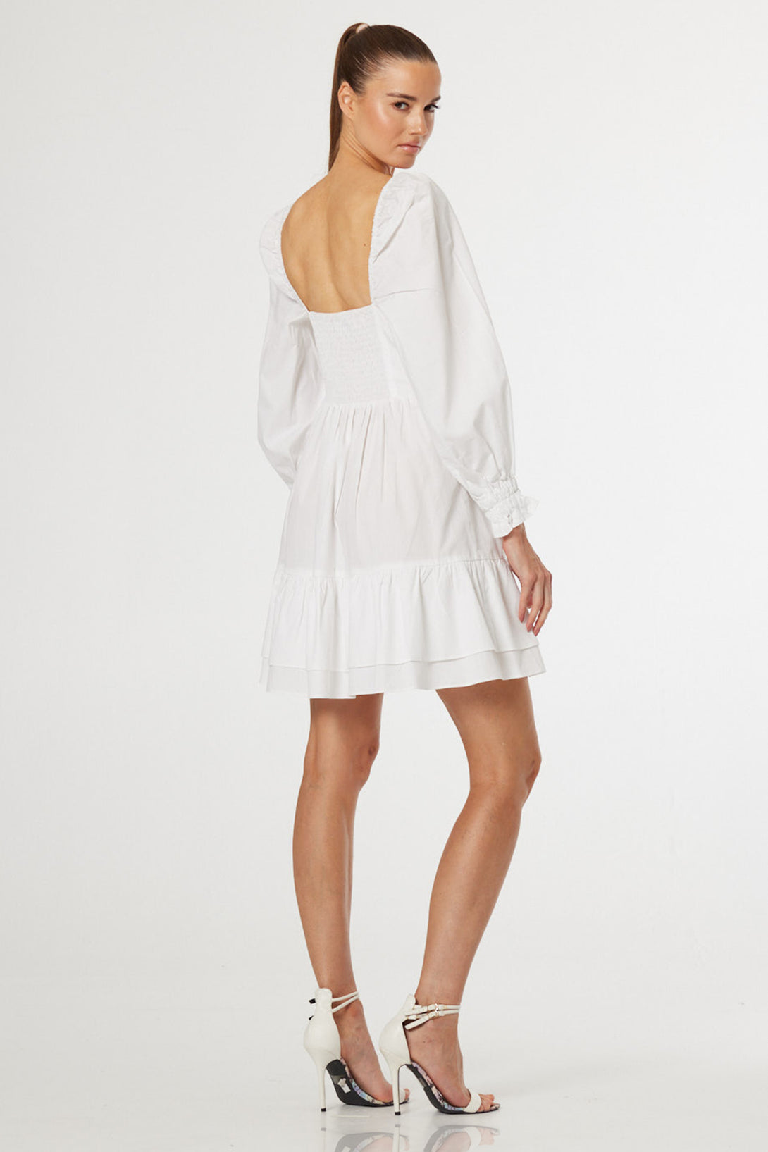 white mini dress designer designer white mini dress Flirty White Mini Dress- Women's Corset Dress- Short White Dress Large-parroquiadesanalbertomagno.com