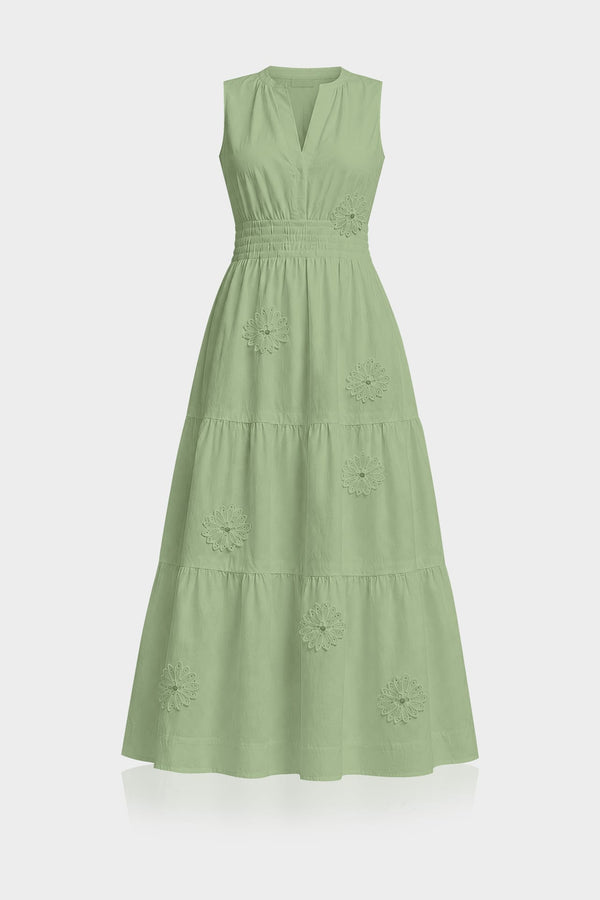 sage green garden party dress Floral date-night-dressing