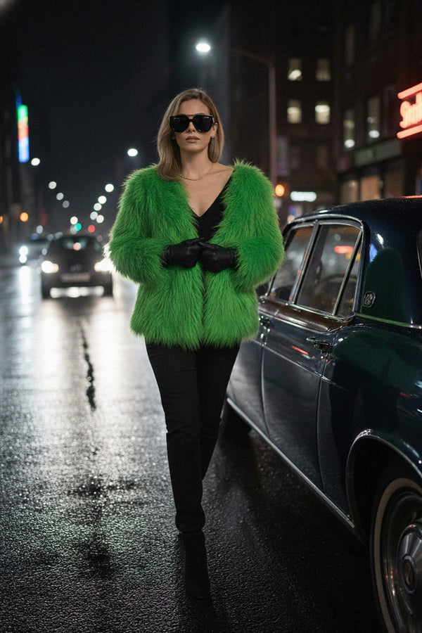 Casual faux fur jacket for everyday wear, Elegant faux fur jacket for formal events, N ea Pari,