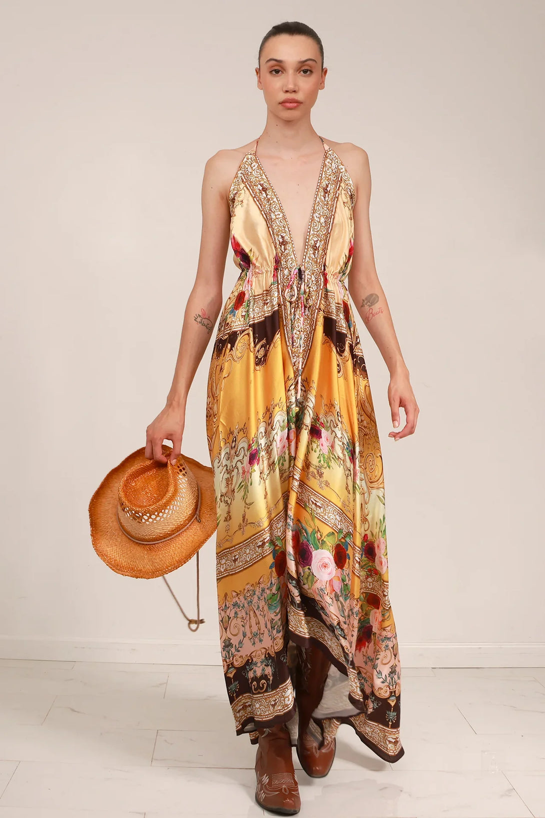 long sun dresses One Size Printed Long Summer Dresses