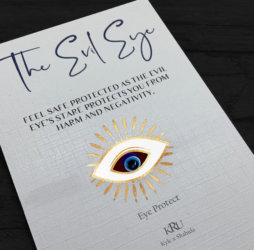 Kyle X Shahida,
Evil eye print,
Eye protect,