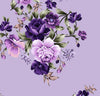 Plum Floral Satin Wrap Maxi Dress for Garden Parties & Resort Evenings