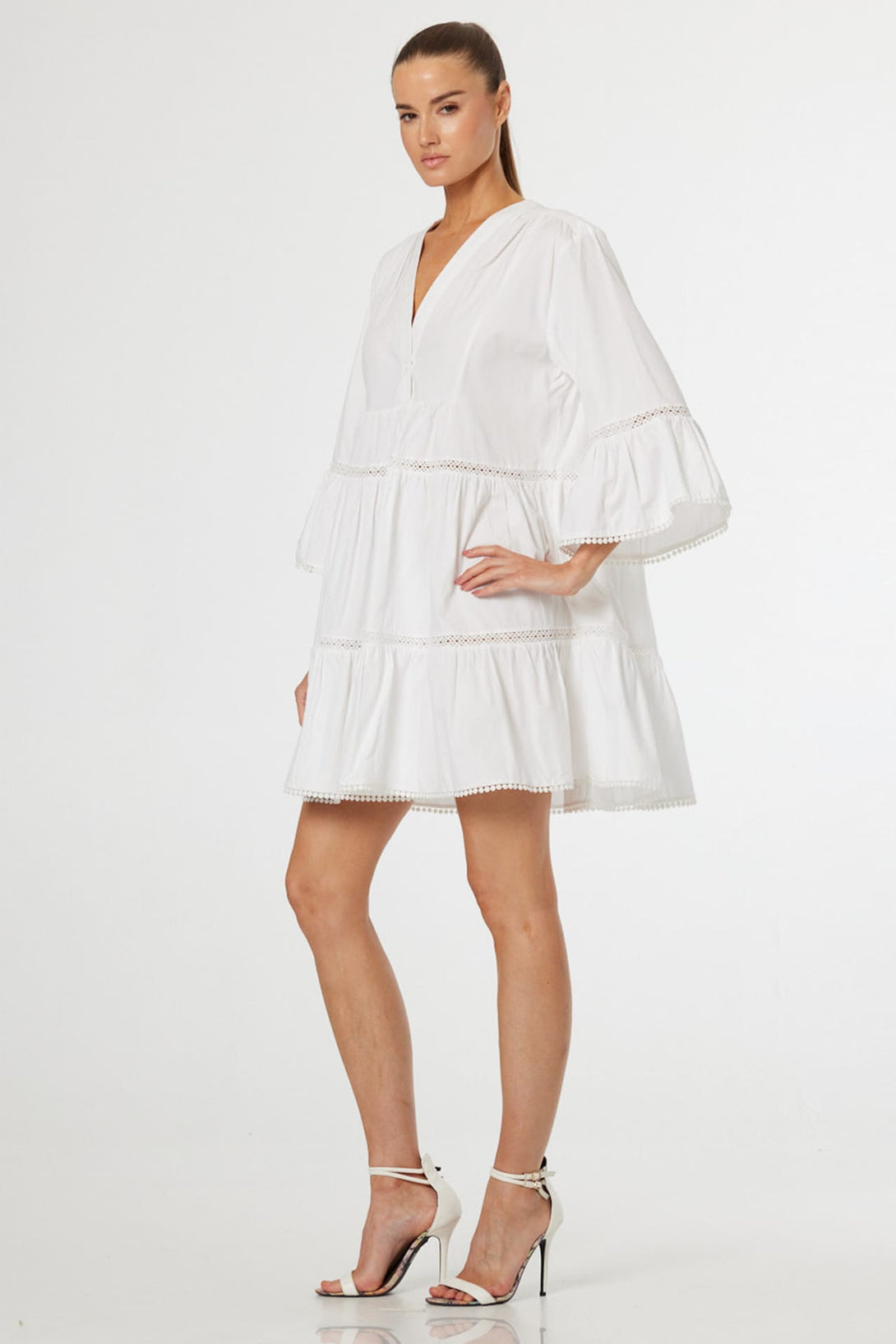 luxury beachsode dresses Canes Sheer Cover-Up Luxury Resortwear in Green & Yellow M / US 6-8