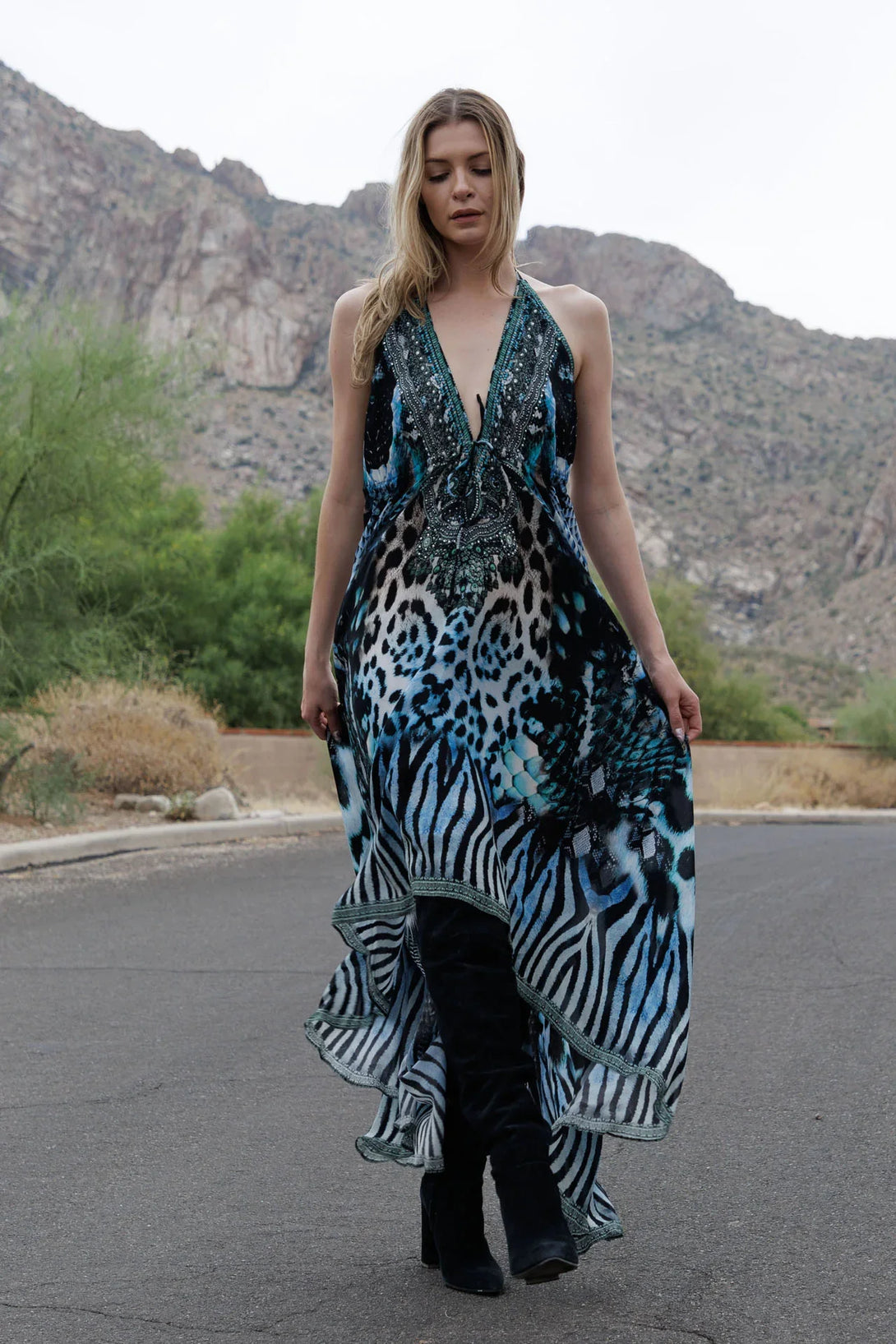 Animal Print Maxi Dress | Beach Maxi Dress | Shahida Parides