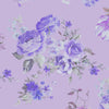 Lavender V-Neck Floral Satin Bridesmaid Dress with Flutter Sleeves