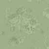 Sage Green V-Neck Floral Satin Bridesmaid Dress with Flutter Sleeves