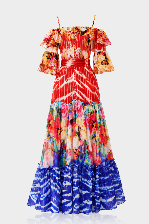 One Size Floral Maxi Sundress