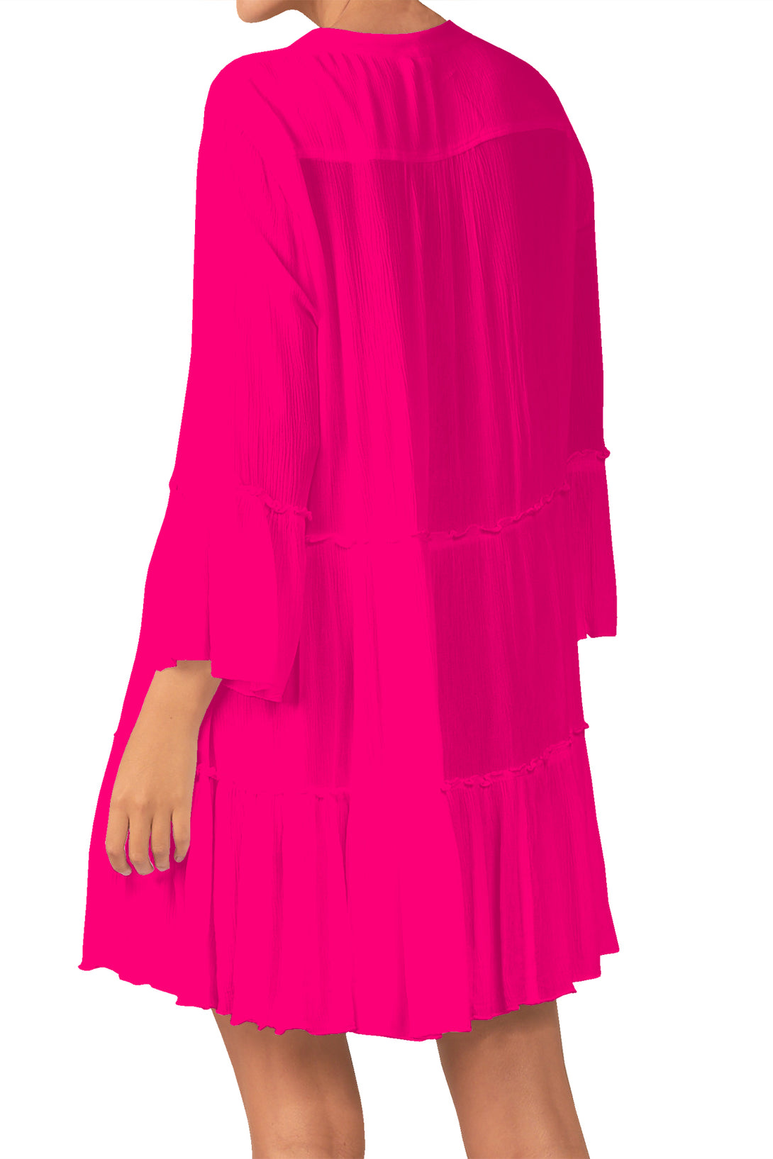  pink mini dress, Shahida Parides, long sleeve short dress, short frock for women party wear,