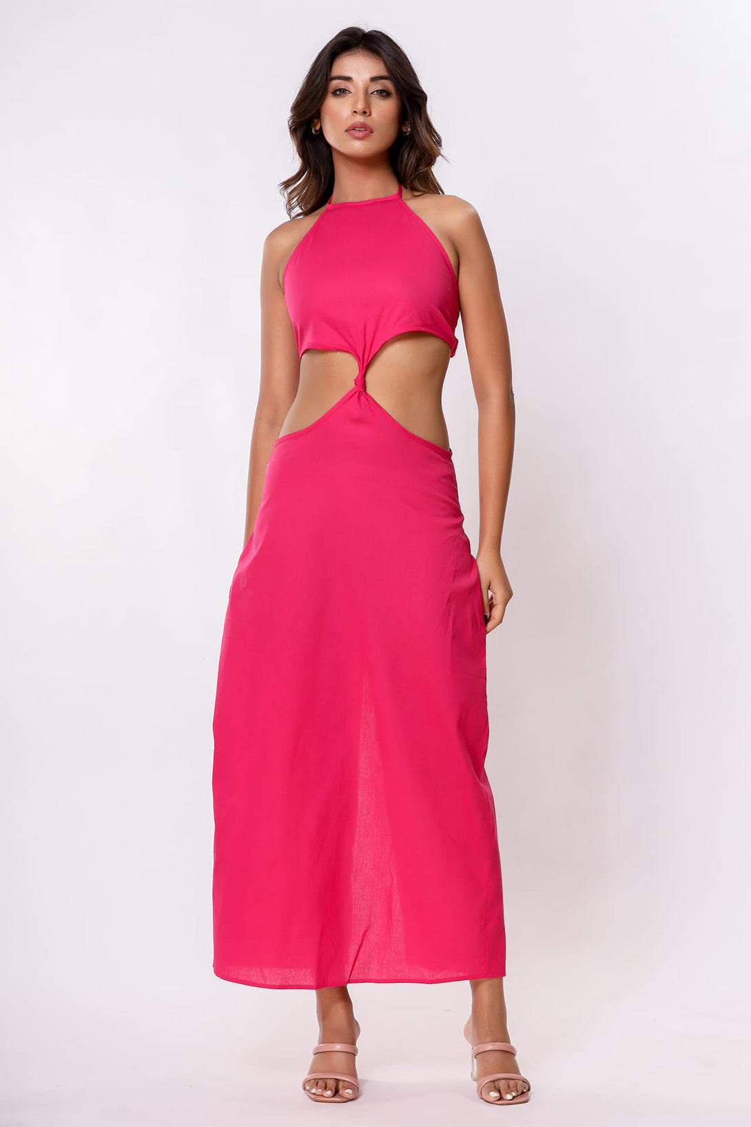 pink dress with cutouts Cute Pink Dress - Keyhole Cutout Dress - Mini Bodycon Dress