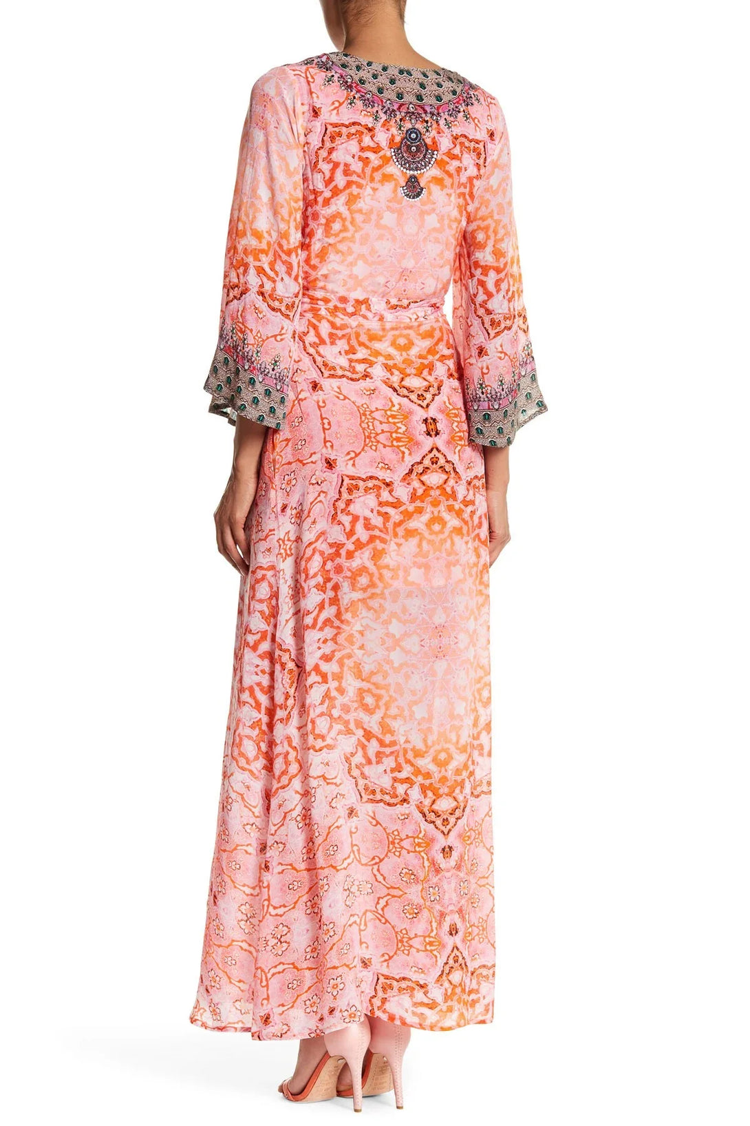  wrap evening dresses, maxi wrap long sleeve dress, Shahida Parides, plus size long wrap dress,