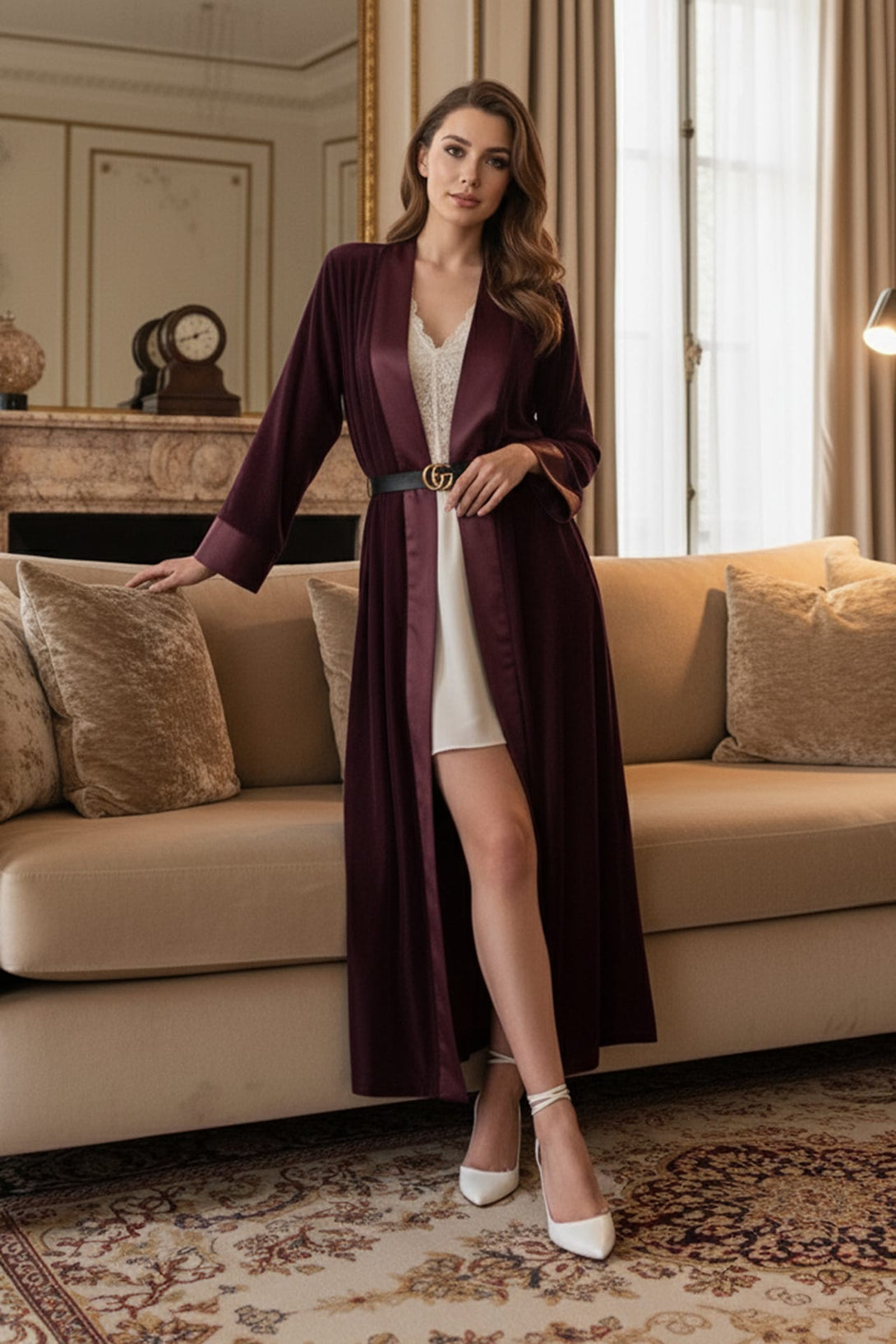 Soft-touch velvet outerwear for evening looks, Shahida,