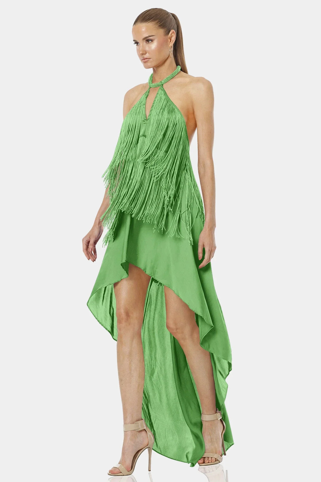 Halter Dress Summer | Fringe Halter Dress | Mint Green Dress | Qishma Extra Large Halter Dress Summer | Fringe Halter Dress | Mint Green Dress | Qishma Extra Large