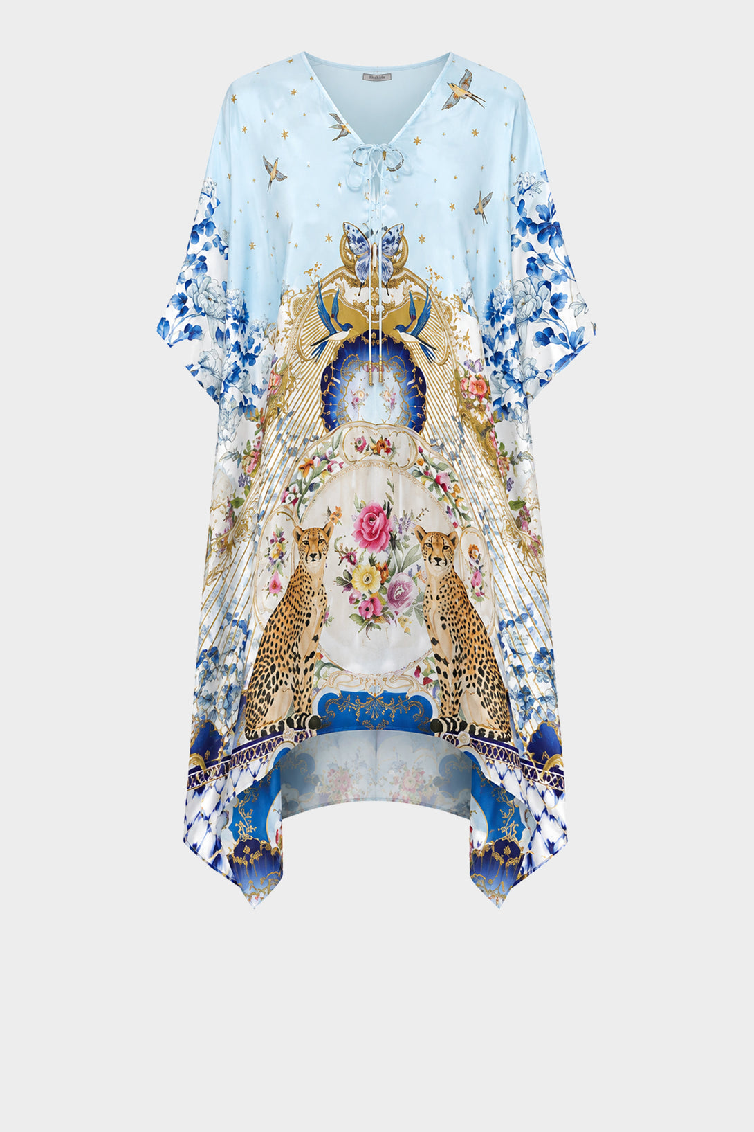 cocktail & party kaftan dress Designer Ladies Dresses | Printed Kaftan Color:AA454 Color:Desert Coral resistant) 3% Elastane A Line V Neck