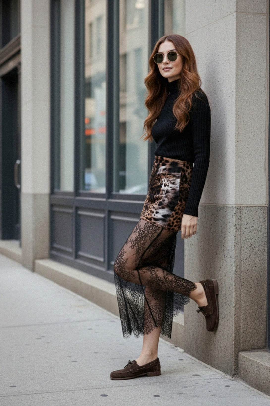 Shahida Parides,
Sophisticated lace fashion,
Effortless glamour outfit,
Statement maxi skirt look,