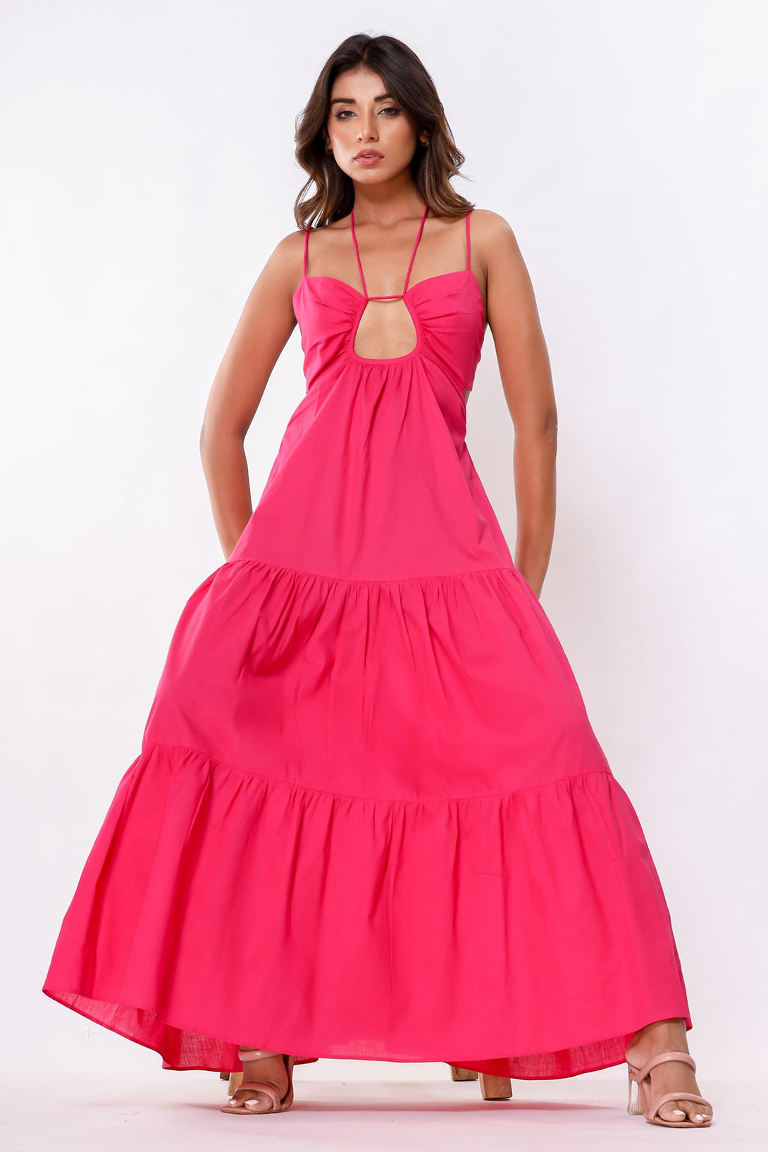hot pink beach dress Med