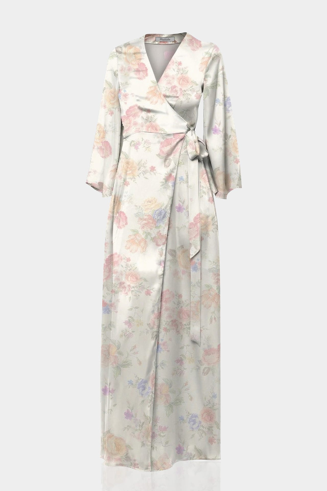 ivory floral wrap dress Venus Vibrant Floral Wrap Dress Ivory Floral VENUS