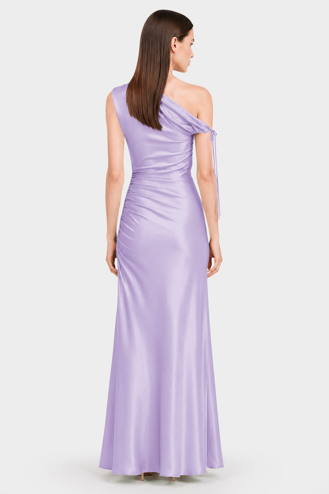 elegant lavender bridesmaid dresses S Gathered Stretch Satin Maxi Dress Shoe size:EU 44/ UK 10 Buy Friends Like These USNEW_04_24_26 this gown provides an